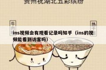 ins视频会有观看记录吗知乎（ins的视频能看到访客吗）