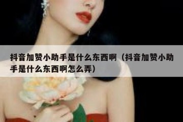 抖音加赞小助手是什么东西啊（抖音加赞小助手是什么东西啊怎么弄）