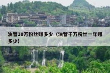 油管10万粉丝赚多少（油管千万粉丝一年赚多少）