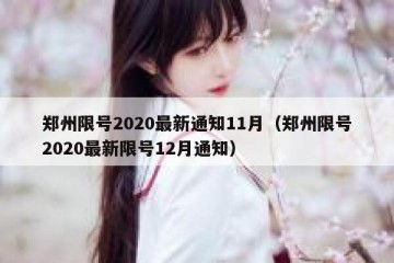 郑州限号2020最新通知11月（郑州限号2020最新限号12月通知）