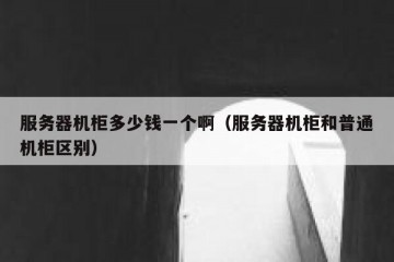 服务器机柜多少钱一个啊（服务器机柜和普通机柜区别）