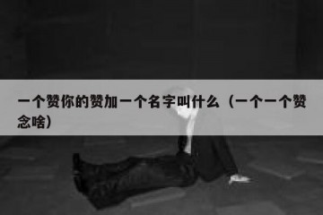 一个赞你的赞加一个名字叫什么（一个一个赞念啥）