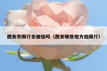西安市限行会被拍吗（西安哪些地方拍限行）