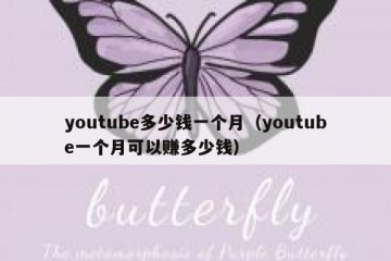 youtube多少钱一个月（youtube一个月可以赚多少钱）