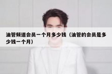 油管频道会员一个月多少钱（油管的会员是多少钱一个月）