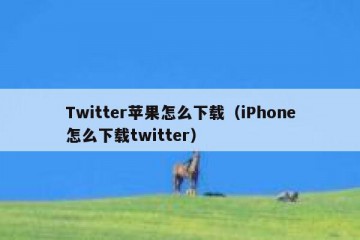 Twitter苹果怎么下载（iPhone怎么下载twitter）