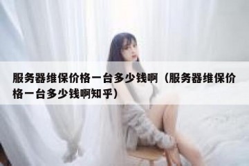 服务器维保价格一台多少钱啊（服务器维保价格一台多少钱啊知乎）