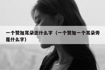一个赞加耳朵念什么字（一个赞加一个耳朵旁是什么字）