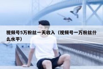 视频号5万粉丝一天收入（视频号一万粉丝什么水平）