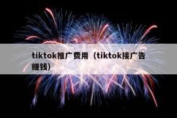 tiktok推广费用（tiktok接广告赚钱）
