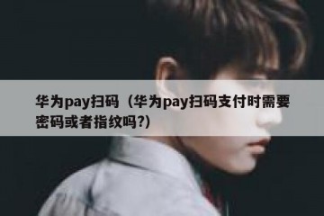 华为pay扫码（华为pay扫码支付时需要密码或者指纹吗?）