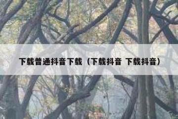 下载普通抖音下载（下载抖音 下载抖音）
