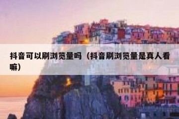 抖音可以刷浏览量吗（抖音刷浏览量是真人看嘛）