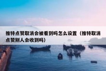 推特点赞取消会被看到吗怎么设置（推特取消点赞别人会收到吗）