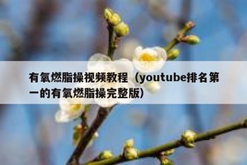 有氧燃脂操视频教程（youtube排名第一的有氧燃脂操完整版）