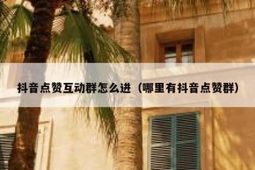 抖音点赞互动群怎么进（哪里有抖音点赞群）