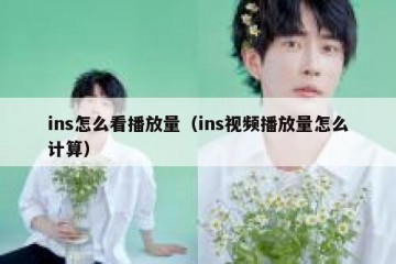 ins怎么看播放量（ins视频播放量怎么计算）