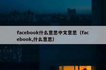 facebook什么意思中文意思（facebook,什么意思）