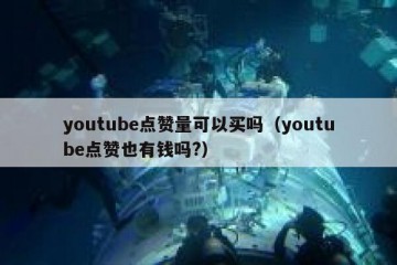 youtube点赞量可以买吗（youtube点赞也有钱吗?）
