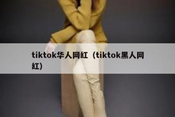 tiktok华人网红（tiktok黑人网红）