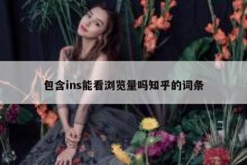 包含ins能看浏览量吗知乎的词条