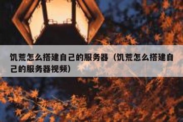 饥荒怎么搭建自己的服务器（饥荒怎么搭建自己的服务器视频）