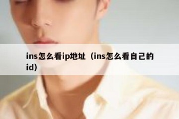 ins怎么看ip地址（ins怎么看自己的id）