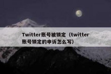 Twitter账号被锁定（twitter账号锁定的申诉怎么写）