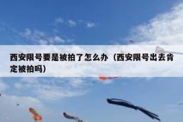 西安限号要是被拍了怎么办（西安限号出去肯定被拍吗）