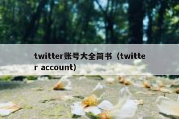 twitter账号大全简书（twitter account）