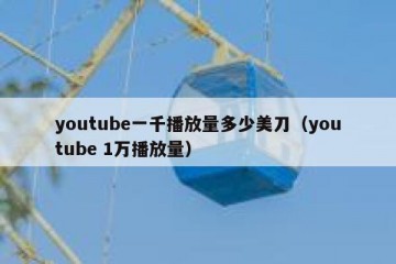 youtube一千播放量多少美刀（youtube 1万播放量）