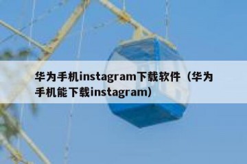 华为手机instagram下载软件（华为手机能下载instagram）