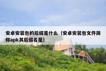 安卓安装包的后缀是什么（安卓安装包文件简称apk其后缀名是）