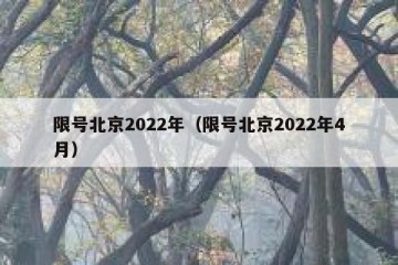 限号北京2022年（限号北京2022年4月）