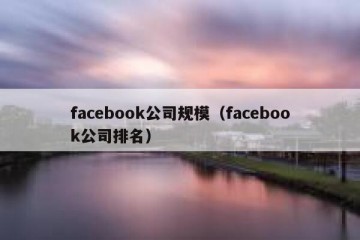 facebook公司规模（facebook公司排名）