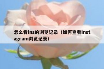 怎么看ins的浏览记录（如何查看instagram浏览记录）