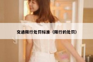 交通限行处罚标准（限行的处罚）