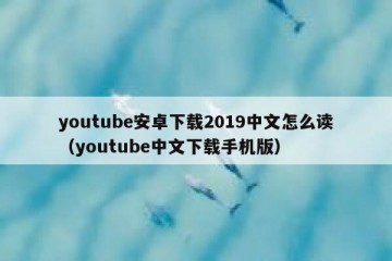 youtube安卓下载2019中文怎么读（youtube中文下载手机版）