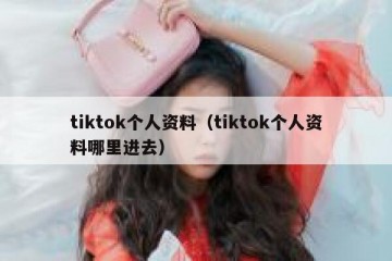 tiktok个人资料（tiktok个人资料哪里进去）