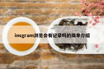 insgram浏览会有记录吗的简单介绍