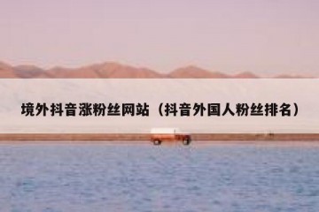 境外抖音涨粉丝网站（抖音外国人粉丝排名）