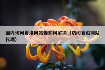 国内访问香港网站慢如何解决（访问香港网站代理）