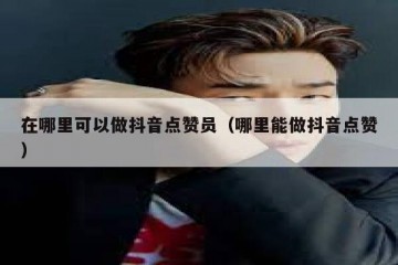 在哪里可以做抖音点赞员（哪里能做抖音点赞）