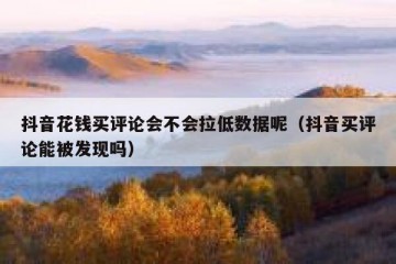 抖音花钱买评论会不会拉低数据呢（抖音买评论能被发现吗）