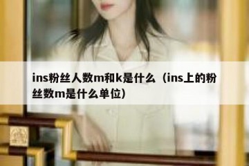 ins粉丝人数m和k是什么（ins上的粉丝数m是什么单位）