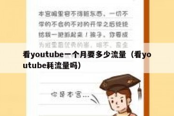看youtube一个月要多少流量（看youtube耗流量吗）