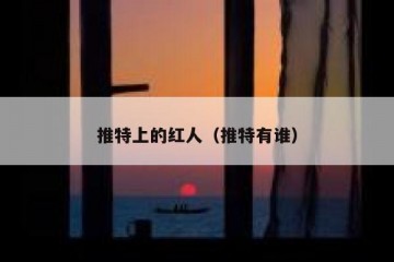 推特上的红人（推特有谁）
