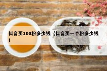 抖音买100粉多少钱（抖音买一个粉多少钱）