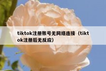 tiktok注册账号无网络连接（tiktok注册后无反应）