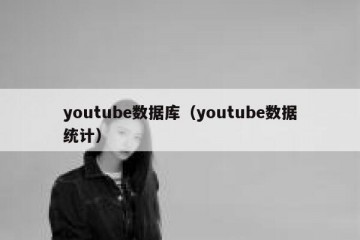 youtube数据库（youtube数据统计）